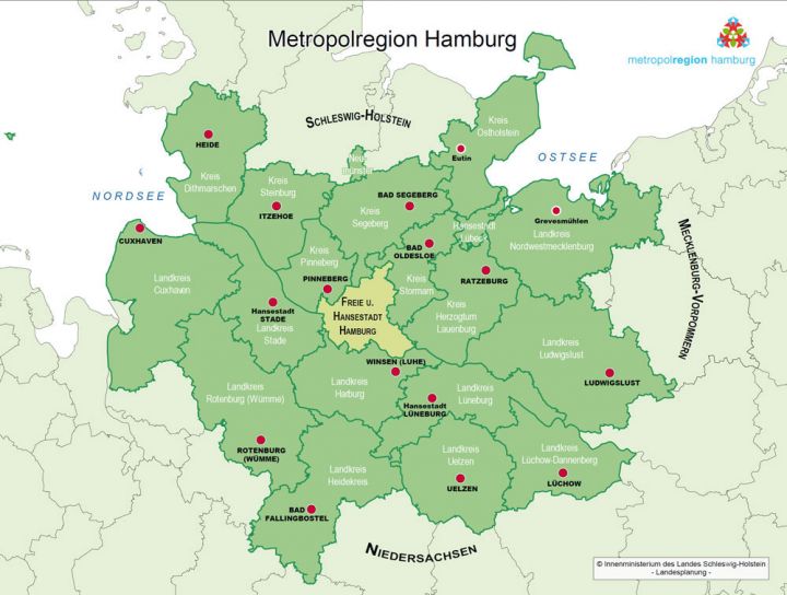 Karte der Metropolregion 2012