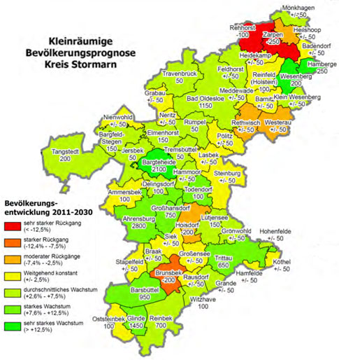 Bevölkerungsprognose für Stormarn