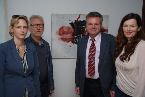Sie laden zur Aktion »Kunst Orte Stormarn 2014« ein: (von links) Dr. Katharina Schlüter, Klaus Plöger, Hans-Werner Harmuth und Tanja Lütje