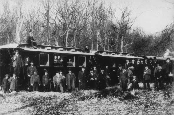 Eröffnungsfahrt der Kreisbahn im Hainholz 1907
