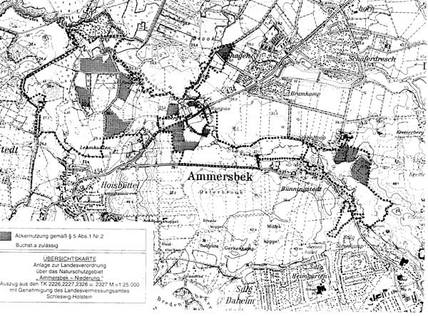 Karte Ammersbek-Niederung