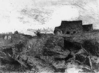Fritz Overbeck: Torfstich, Radierung, 1893 Fritz Overbeck: Torfstich, Radierung, 1893