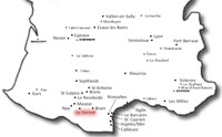 Lagerkarte von Südfrankreich - größere Karte auf der nächsten Seite