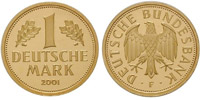 Ein glanzvoller Abschied wurde der Deutschen Mark im Jahr 2001 mit der erstmaligen Ausgabe einer Goldmünze in Zeiten der BRD bereitet.