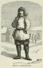 Russicher Bauer in Wintertracht