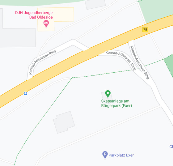 Google-Maps Kartenausschnitt Impfzentrum Bad Oldesloe