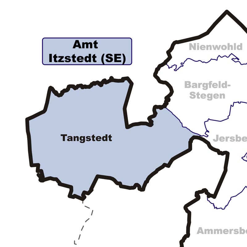 Karte Amt Itzstedt - Anklicken öffnet Kreiskarte