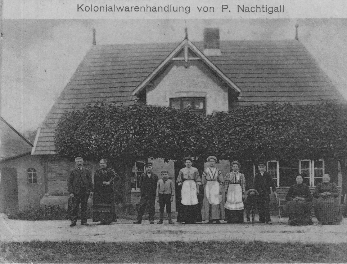 Kolonialwarenhandlung P. Nachtigall, Elmenhorst 1908