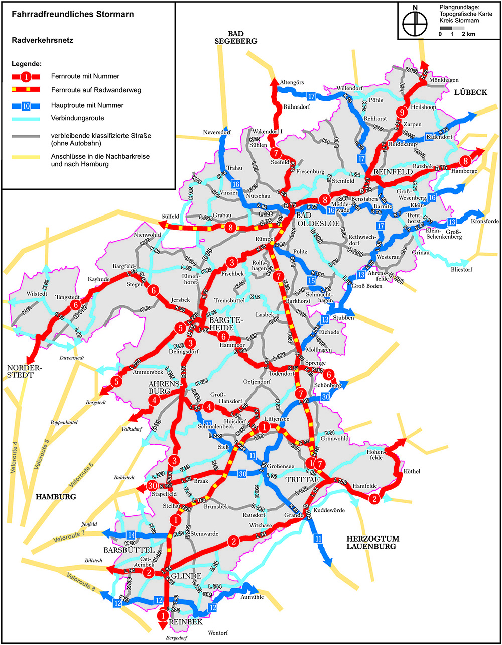 Kreis Stormarn - Bestandsradroutennetz „Fahrradfreundliches Stormarn“ – Konzeption Februar 2013