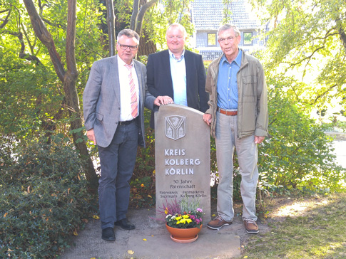 Kreispräsident Hans-Werner Harmuth, Landrat Dr. Henning Görtz, Heimatkreisbeauftragter Ingo Pittelkow