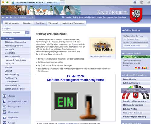 Startsignal für das Kreistagsinformationssystem