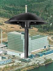 Fotomontage Sirene vor Kernkraftwerk Krümmel