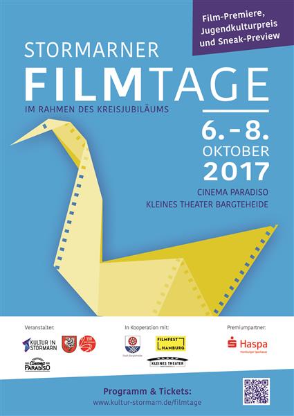 Plakat Stormarner Filmtage mit gelbem Schwan © Kreis Stormarn