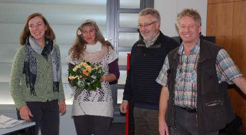 Dr. Ruth Kastner, Isa Reher, Hans-Gerd Eissing (Fachbereichsleiter Umwelt ) und Prof. Dr. Gerold Rahmann (Vorsitzender des Umweltausschusses Stormarn
