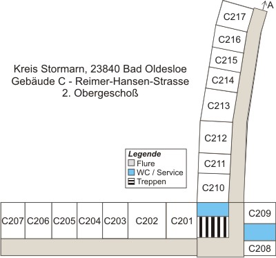 Grundriss Gebäude C, 2. Obergeschoss