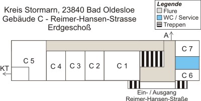 Grundriss Gebäude C, Erdgeschoss