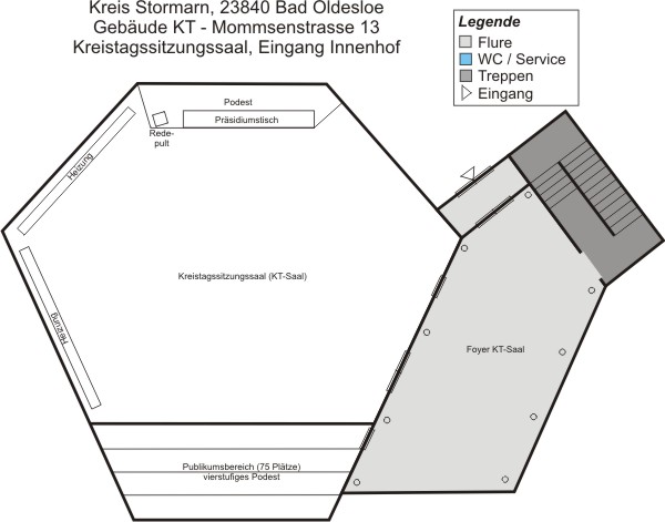 Grundriss Gebäude KT, Erdgeschoss