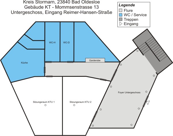 Grundriss Gebäude KT, Untergeschoss