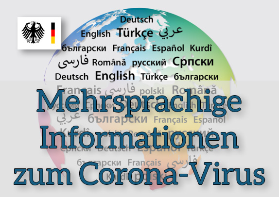 Corona-Informationen in verschiedenen Sprachen