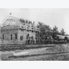 Trittau Richtfest Bahnhofsgebäude Südstormarnsche Kreisbahn 1907