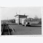 Siek Kreisbahn Bahnhof mit Bus um 1950